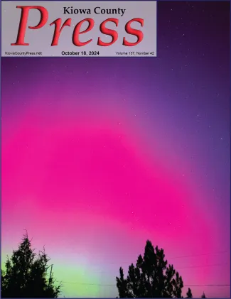 During a G4 solar storm Thursday night, the Aurora Borealis was visible over Kiowa County. - Chris Sorensen. During a G4 solar storm Thursday night, the Aurora Borealis was visible over Kiowa County. - Chris Sorensen.