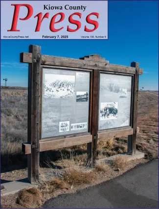 Photo of the week from the February 7, 2025, edition of the Kiowa County Press in Eads, Colorado - Historical information sign at the road leading to the Sand Creek Massacre National Historic Site - Chris Sorensen. Photo of the week from the February 7, 2025, edition of the Kiowa County Press in Eads, Colorado - Historical information sign at the road leading to the Sand Creek Massacre National Historic Site - Chris Sorensen.