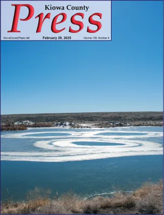 Photo of the week from the February 28, 2025, edition of the Kiowa County Press in Eads, Colorado - Ice formations on Jackson's Pond - Chris Sorensen. Photo of the week from the February 28, 2025, edition of the Kiowa County Press in Eads, Colorado - Ice formations on Jackson's Pond - Chris Sorensen.
