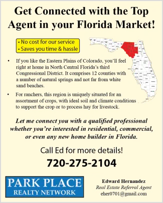 Advertisement for real estate referrals