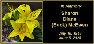 Memorial photo for Sharon Diane (Buck) McEwen Memorial photo for Sharon Diane (Buck) McEwen