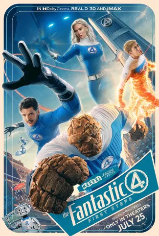 Movie poster for The Fantastic Four: First Steps Movie poster for The Fantastic Four: First Steps