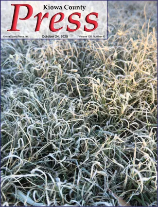 Photo of the week from the October 24, 2025, edition of the Kiowa County Press in Eads, Colorado -  First frost of the season in Kiowa County, Colorado - Chris Sorensen. Photo of the week from the October 24, 2025, edition of the Kiowa County Press in Eads, Colorado -  First frost of the season in Kiowa County, Colorado - Chris Sorensen.