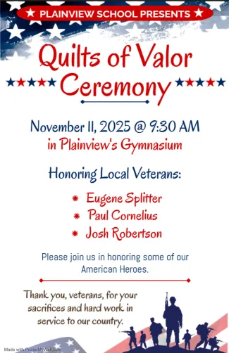 Advertisement for a community presentation