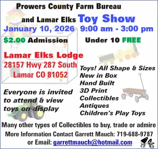 Advertisement for a toy show