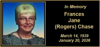 Memorial photo for Frances Jane (Rogers) Chase