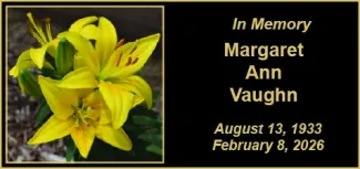 Memorial photo for Margaret Ann Vaughn