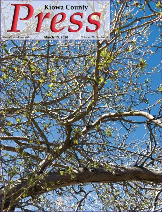 Photo of the week from the March 6, 2026, edition of the Kiowa County Press in Eads, Colorado - A mild winter and warm daytime temperatures has resulted in some trees to start to leaf out - Chris Sorensen.