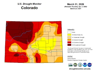 Colorado Drought Conditions - March 31, 2026 - National Drought Mitigation Center