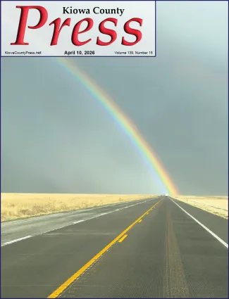 Photo of the week from the April 10, 2026, edition of the Kiowa County Press in Eads, Colorado - Rainbow as seen from Highway 40/287 near Kit Carson, Colorado - Chris Sorensen.