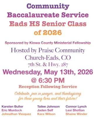 Advertisement for a Baccalaureate Service