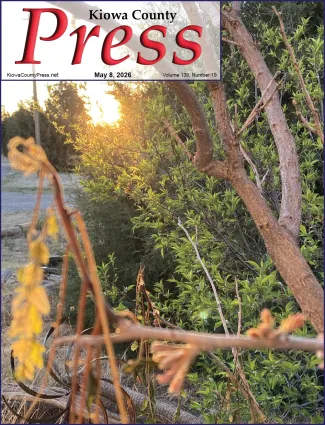 Photo of the week from the May 8, 2026, edition of the Kiowa County Press in Eads, Colorado - Catching the sunrise - Jeanne Sorensen.