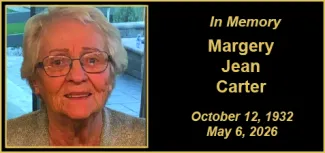 Memorial photo for Margery Jean Carter.