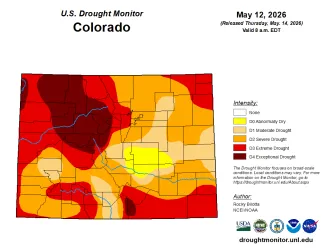 MAP Colorado Drought Conditions - May 12, 2026 - National Drought Mitigation Center