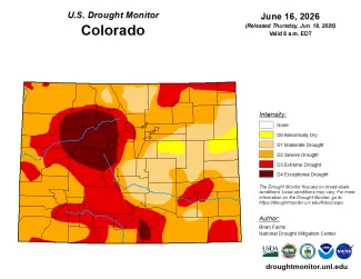 2026-06-19 MAP Colorado Drought Conditions - June 16, 2026 - National Drought Mitigation Center