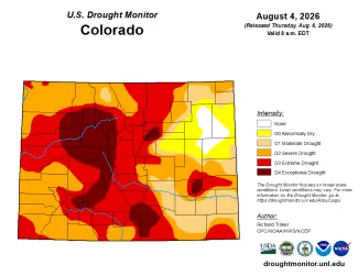 2026-08-07 MAP Colorado Drought Conditions - August 4, 2026 - National Drought Mitigation Center