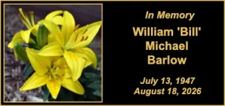 Memorial photo for William 'Bill' Michael Barlow