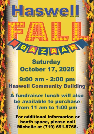 Community - Annual Haswell Fall Bazaar