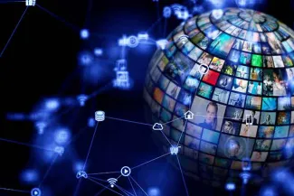 PROMO 64J1 Media - Globe Planet Earth Television TV Images Broadcast Satellite - iStock - metamorworks PROMO Media - Globe Planet Earth Television TV Images Broadcast Satellite - iStock - metamorworks