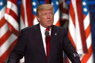 PROMO 64J1 People - Donald Trump United States Flag - Voice of America - public domain PROMO People - Donald Trump United States Flag - Voice of America - public domain