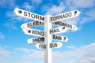 PROMO 64J1 Weather - Sign Storm Tornado Wind Hail Snow Rain - iStock - Eyematrix PROMO Weather - Sign Storm Tornado Wind Hail Snow Rain - iStock - Eyematrix