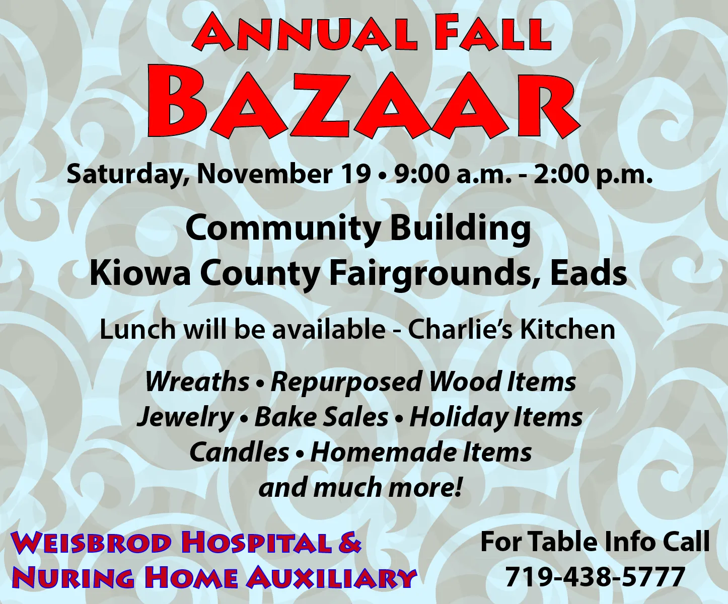 ADV - Weisbrod Annual Fall Bazaar