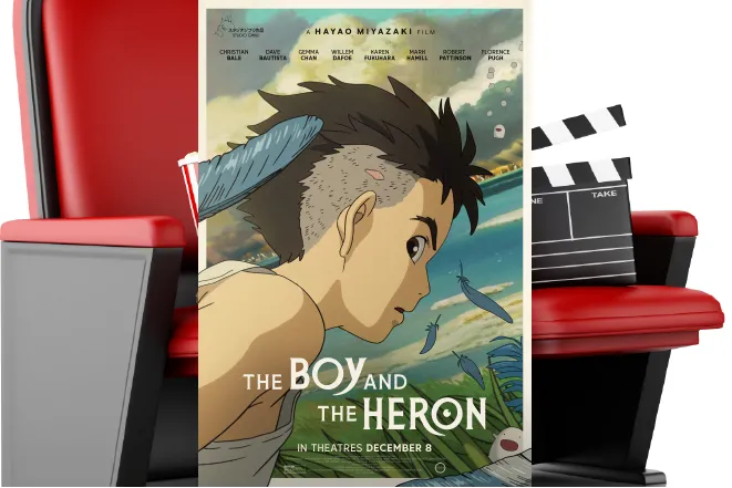 Movie poster for "The Boy and the Heron"