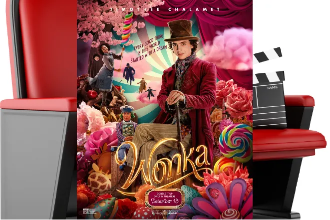 Movie poster for "Wonka"