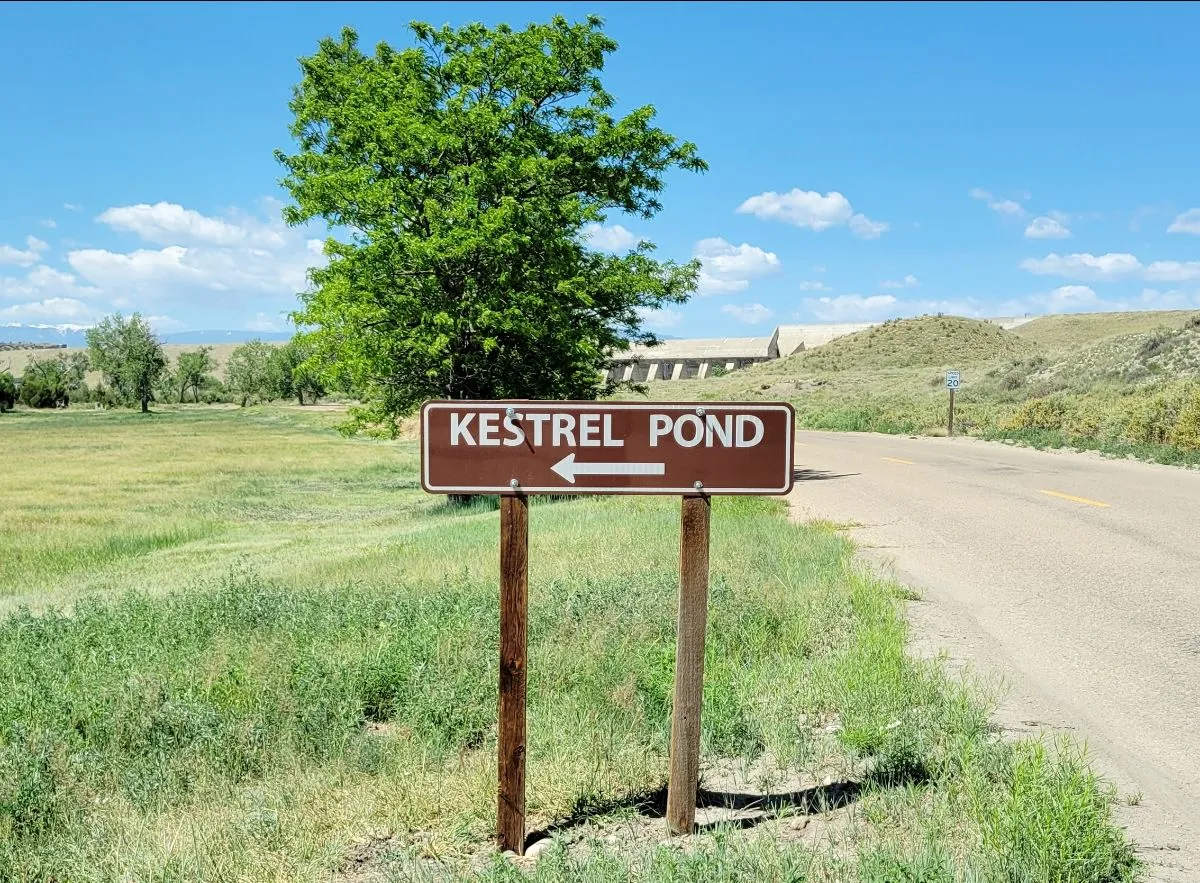 Kestrel Pond sign at Lake Pueblo Reservoir - CPW