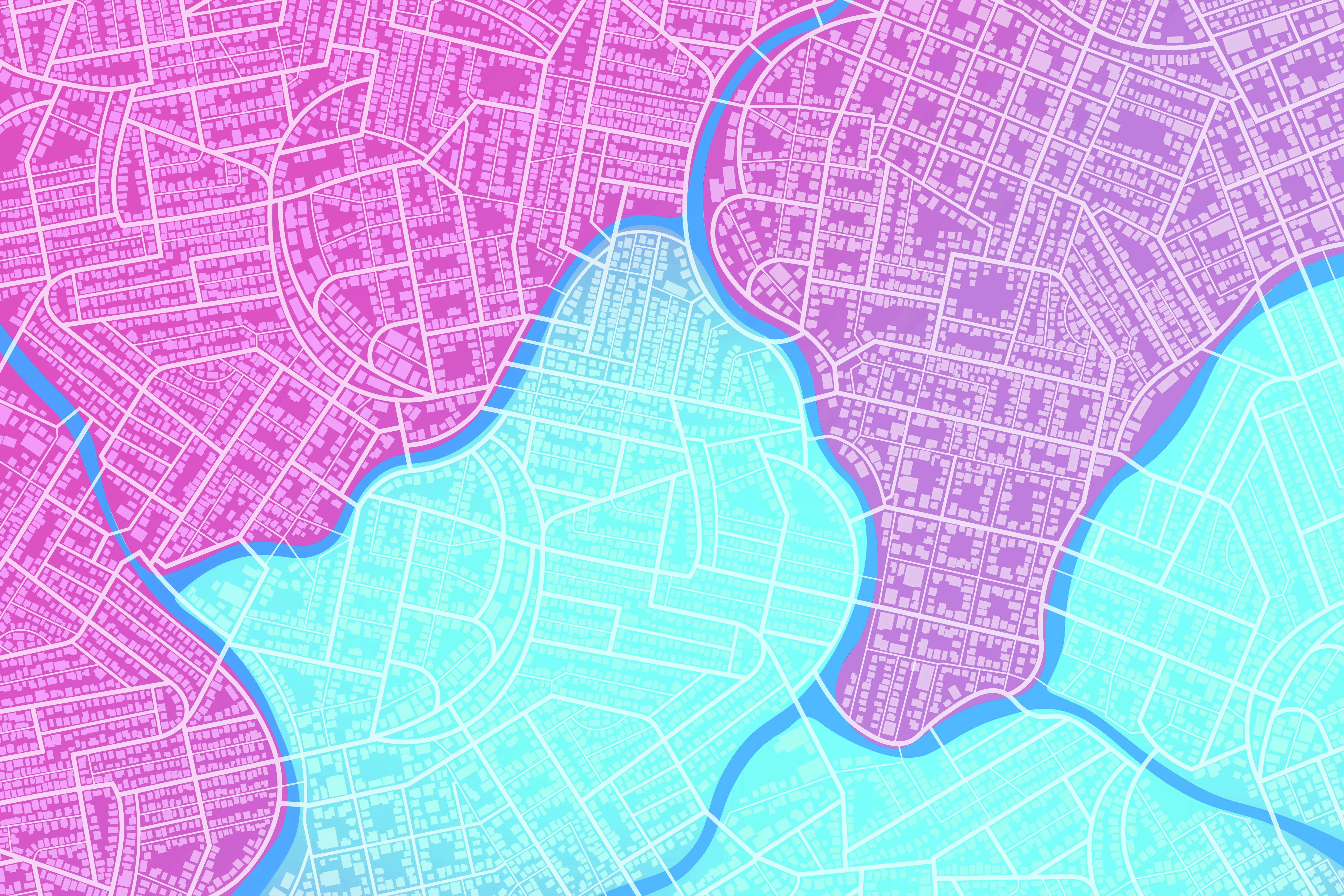 Generic map of political districts or subdivisions.