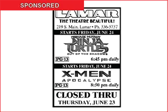 Lamar Theatre Ad - June 17, 2016
