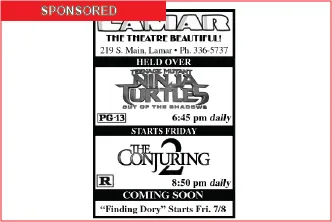 Lamar Theatre Ad - July 1, 2016