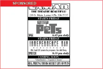 Lamar Theatre Ad - July 22, 2016