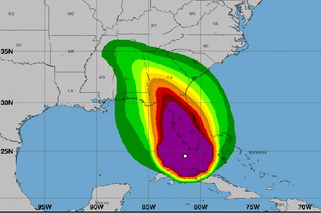 MAP - Hurricane Irma - September 10, 2017