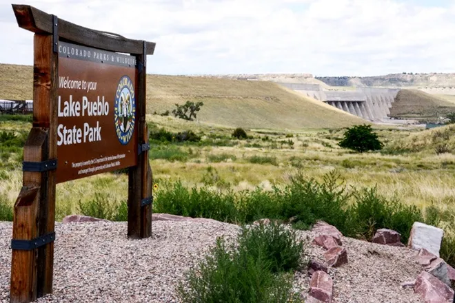PICT Lake Pueblo State Park Reservoir Sign - CPW