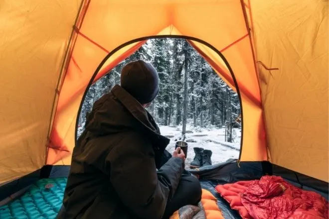 Tips for staying warm while camping in the cold