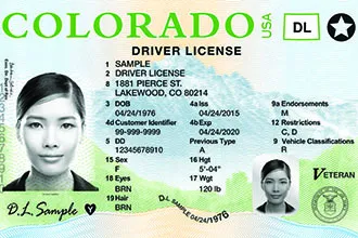 PICT Sample Colorado Driver License - DOR