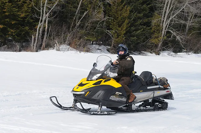 PROMO 660 x 440 Transportation - Law Enforcement Officer Snowmobile - USFWS