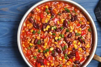 Garden Chili - USDA Pan of garden chili