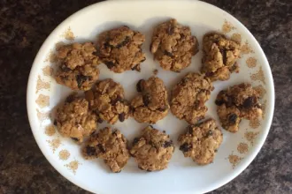 Platter of no-bake breakfast cookies