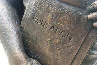 PROMO 64J1 Education - Academics School Book Statue Bronze - flickrcc - Alan Levine - public domain